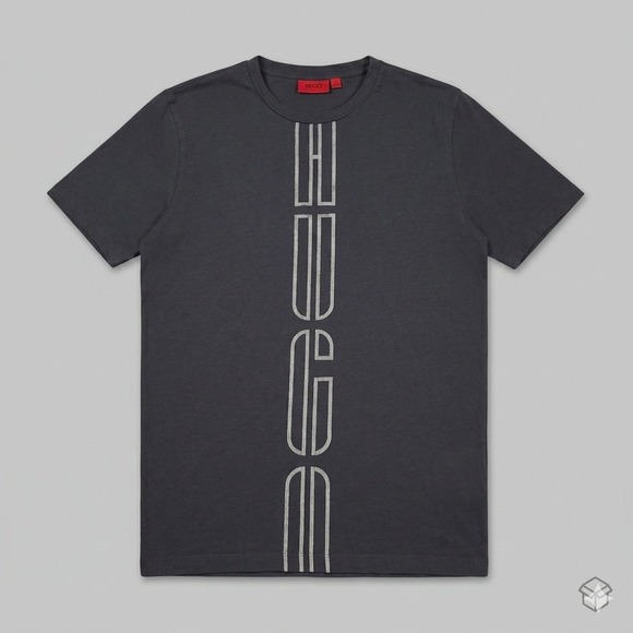 Hugo Boss Other - HUGO Hugo Boss Vertical Logo T-Shirt Unisex Large Black Made in Portugal Cotton
